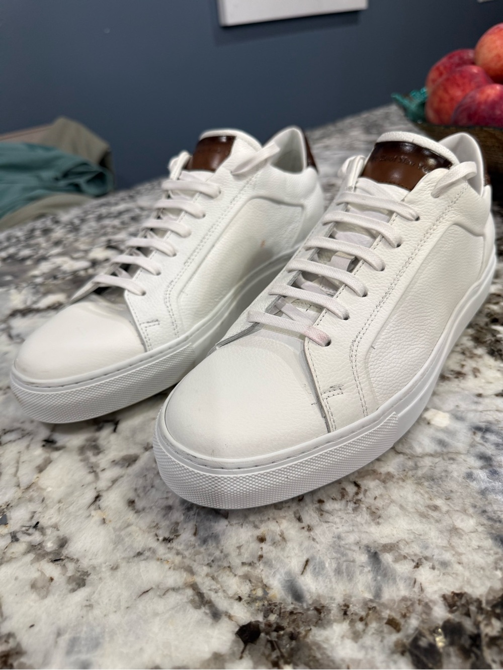 To Boot New York Men's White Leather Low-Top Sneakers Size 10